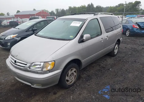2002 Toyota Sienna Xle из США, поврежденный, VIN 4T3ZF13C02U448108